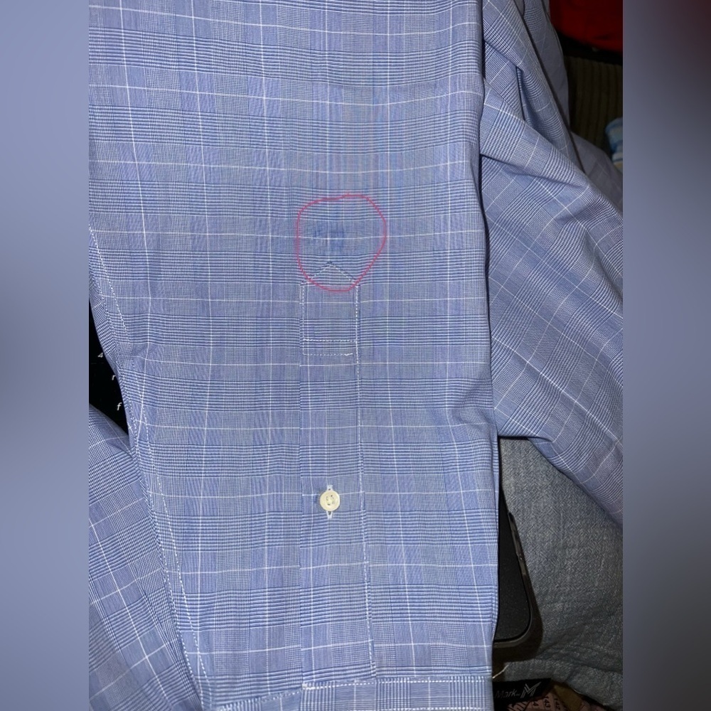 Brooks Brothers 346 Men 15.5 2/3 Regular Fit Non Iron Button Up Dress Shirt Blue - Picture 15 of 15